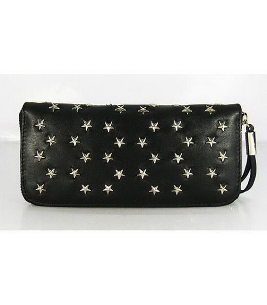 Martha Oversized Clutch_Black Cuoio Con Le Stelle